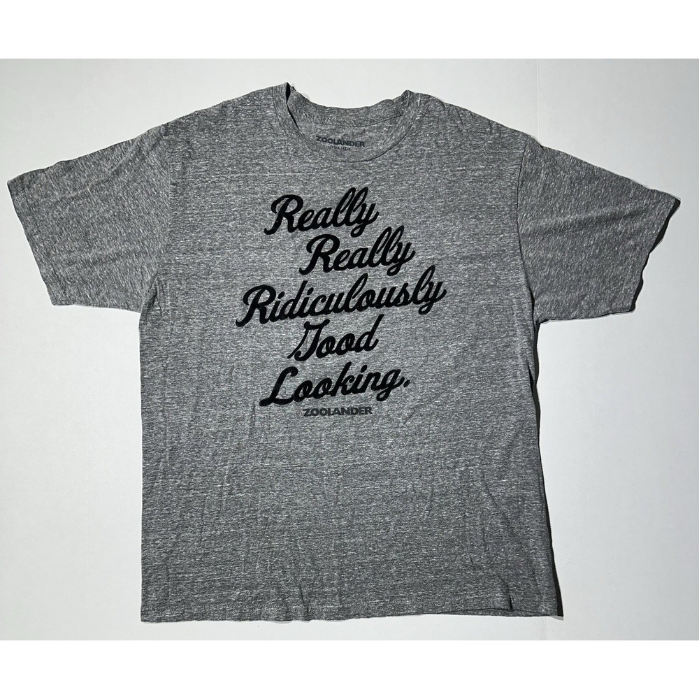 Really Ridiculously Good Looking, Zoolander T-Shirt, Men's XL Heather Gray